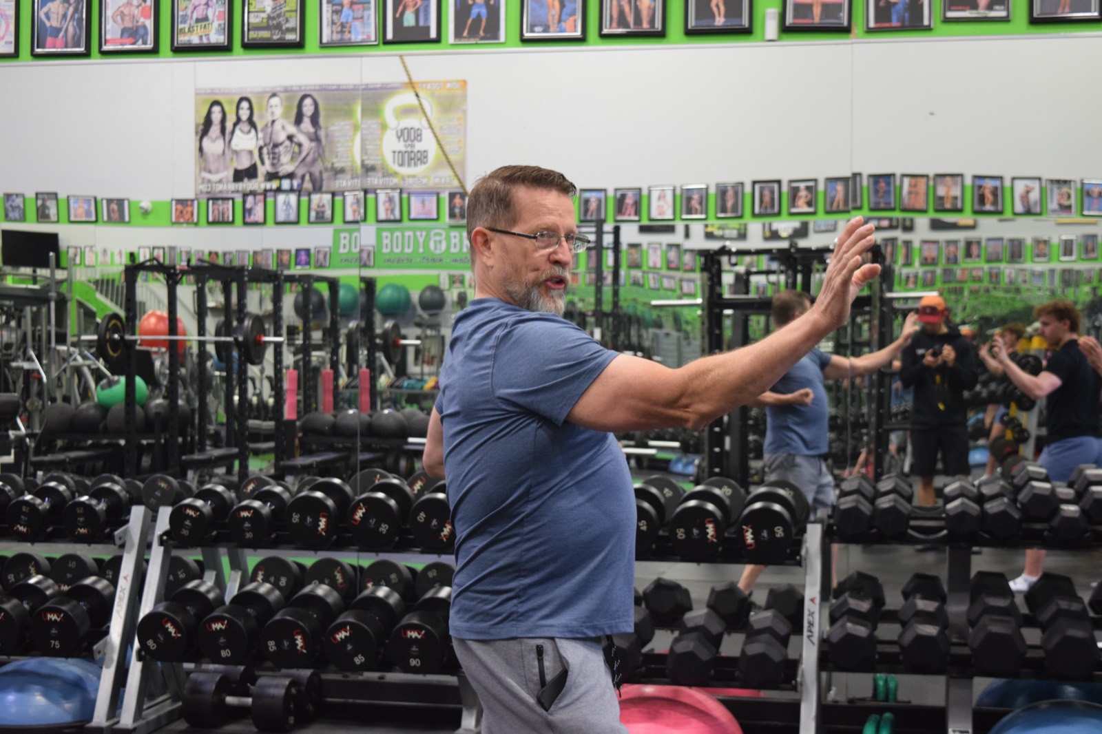 Coach-led off-ice training in action